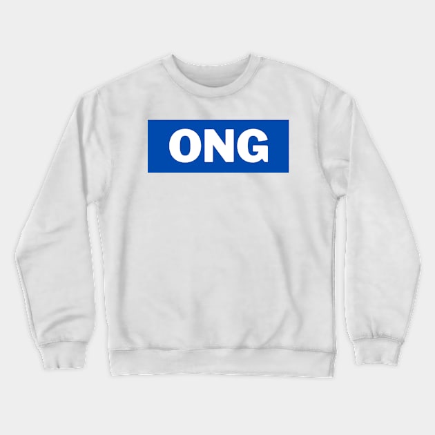 Blue Ong Surname Crewneck Sweatshirt by aybe7elf